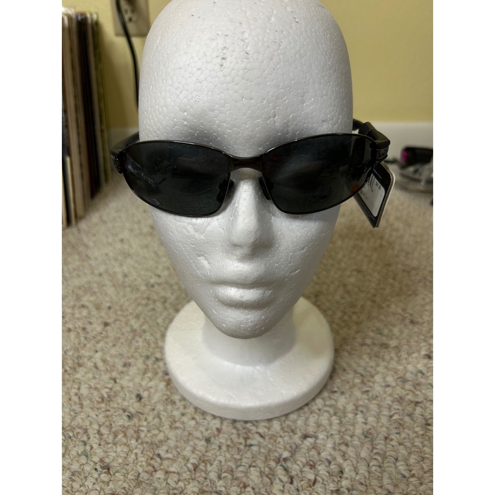 Foster Grant Ironman Polarized Sunglasses Gunmetal Black Navy Sport NWT
